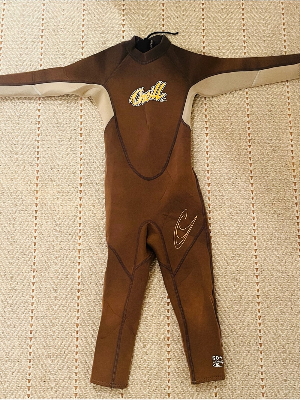 O'Neill Kids Brown and Tan One-Piece Wetsuit